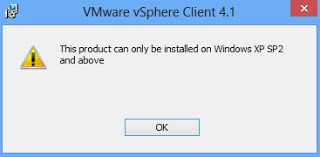 Installing VMware vSphere Client 4 on Windows 8.1
